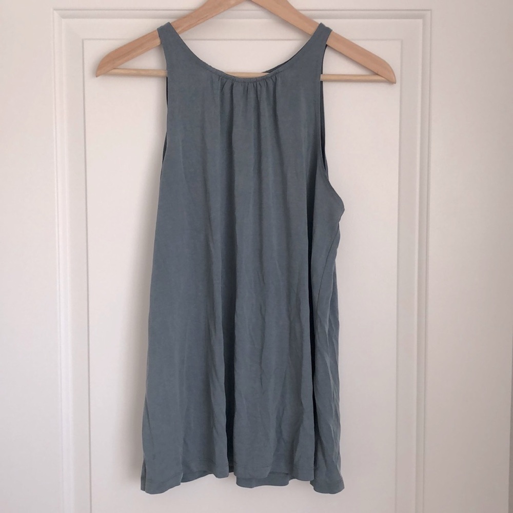 Loft Soft Modal Material Tank - Light Blue/Gray